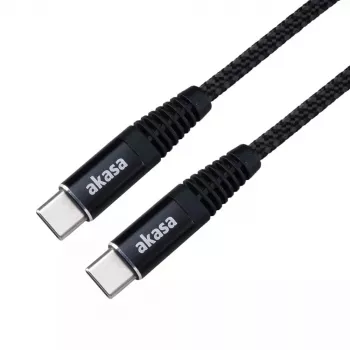 USB kabelis Akasa AK-CBUB54-10BK 1m USB-C juodas