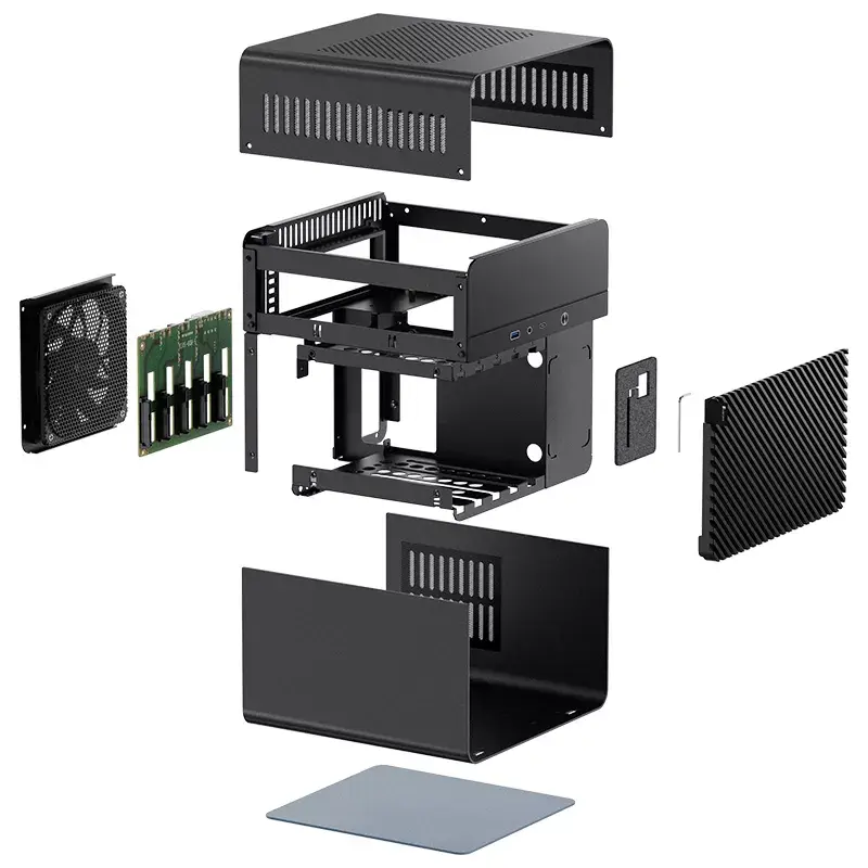 Korpusas PC Jonsbo N2 Cube Black