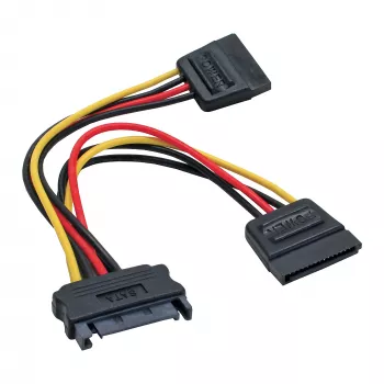 InLine SATA Y-Power laidas SATA moteriškas / 2x SATA vyriškas 0,15 m