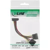 InLine SATA Y-Power laidas SATA moteriškas / 2x SATA vyriškas 0,15 m