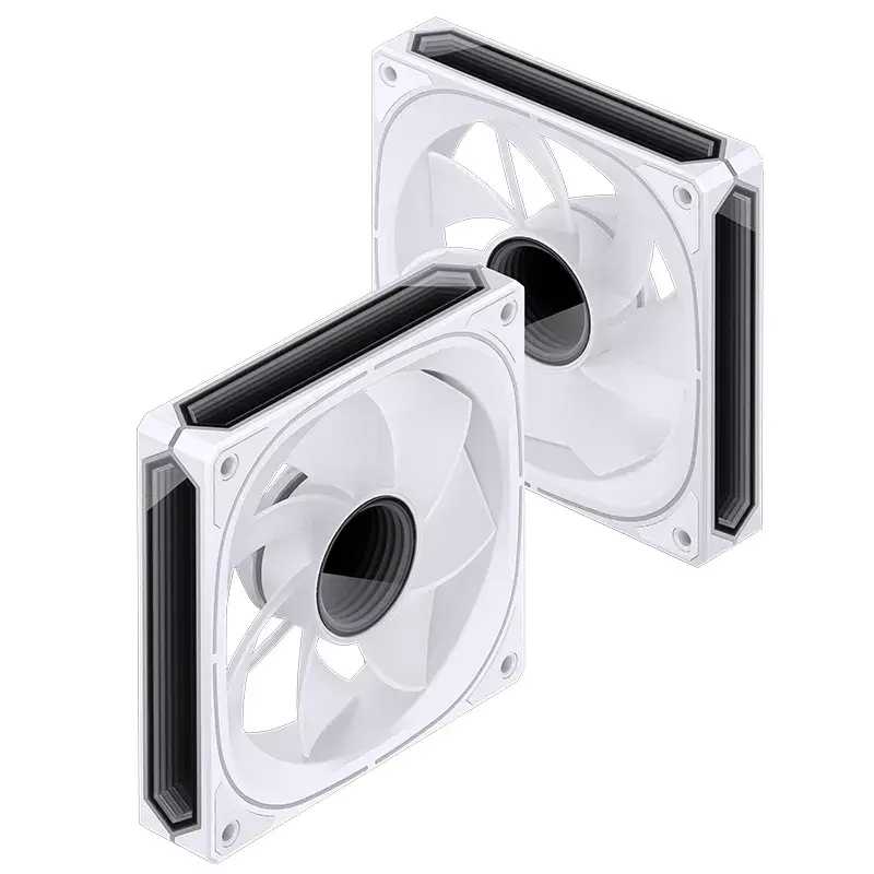Jonsbo FR-505WR FR-505 ARGB PWM ventiliatorius korpusui su atvirkštinėmis mentėmis, 120 mm, 47,17 CFM, baltos spalvos