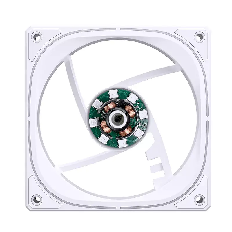Jonsbo FR-505WR FR-505 ARGB PWM ventiliatorius korpusui su atvirkštinėmis mentėmis, 120 mm, 47,17 CFM, baltos spalvos
