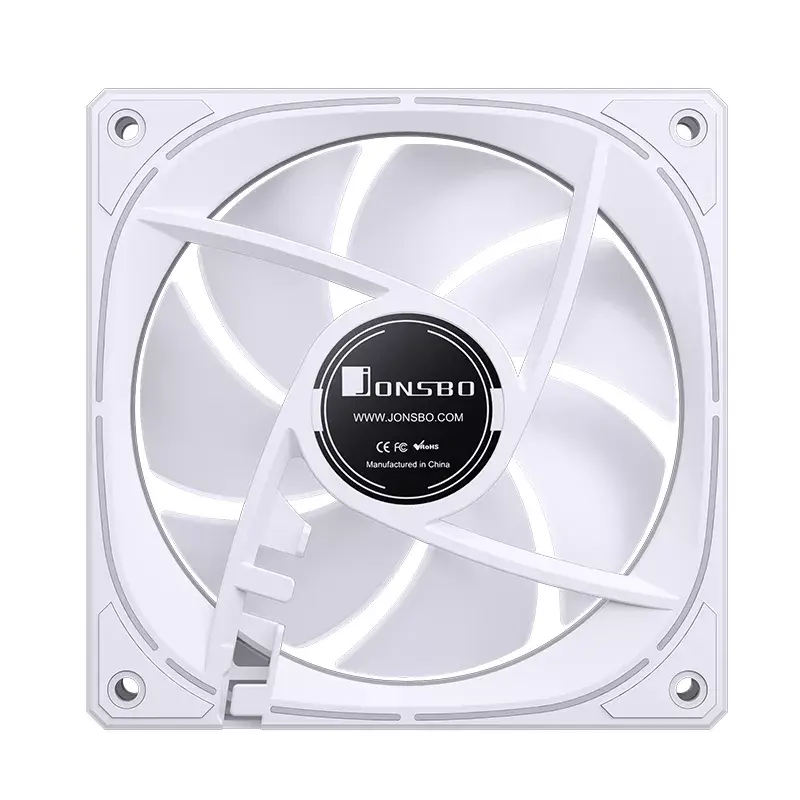 Jonsbo FR-505WR FR-505 ARGB PWM ventiliatorius korpusui su atvirkštinėmis mentėmis, 120 mm, 47,17 CFM, baltos spalvos
