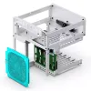 Korpusas Jonsbo N2 Cube White SFX 120mm ventiliatoriai 2.5 3.5 HDD
