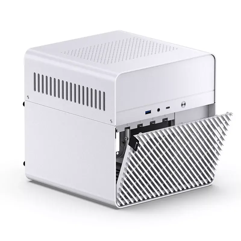 Korpusas Jonsbo N2 Cube White SFX 120mm ventiliatoriai 2.5 3.5 HDD
