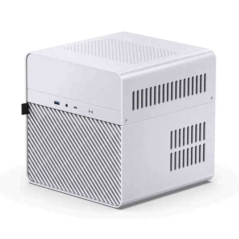 Korpusas Jonsbo N2 Cube White SFX 120mm ventiliatoriai 2.5 3.5 HDD