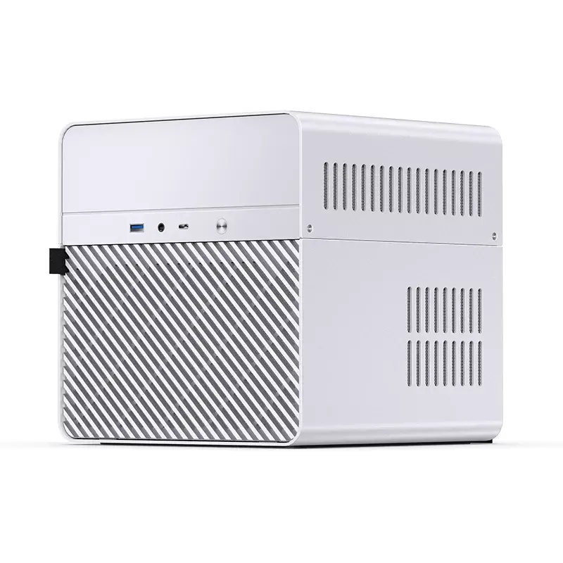 Korpusas Jonsbo N2 Cube White SFX 120mm ventiliatoriai 2.5 3.5 HDD