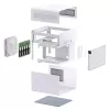 Korpusas Jonsbo N2 Cube White SFX 120mm ventiliatoriai 2.5 3.5 HDD
