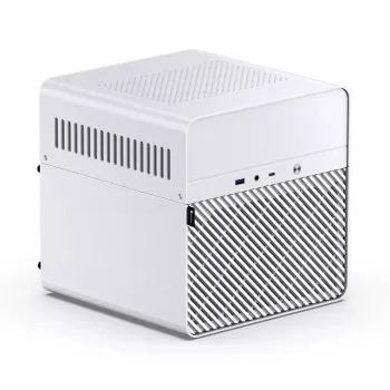 Korpusas Jonsbo N2 Cube White SFX 120mm ventiliatoriai 2.5 3.5 HDD