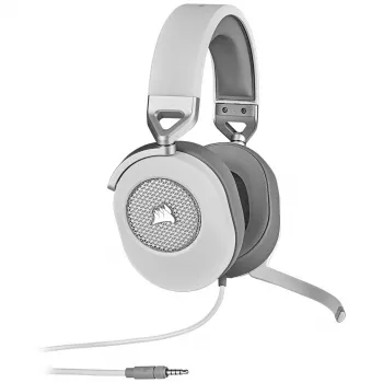 CORSAIR žaidimų ausinės HS65 – 3,5 mm – erdvinis garsas – balta