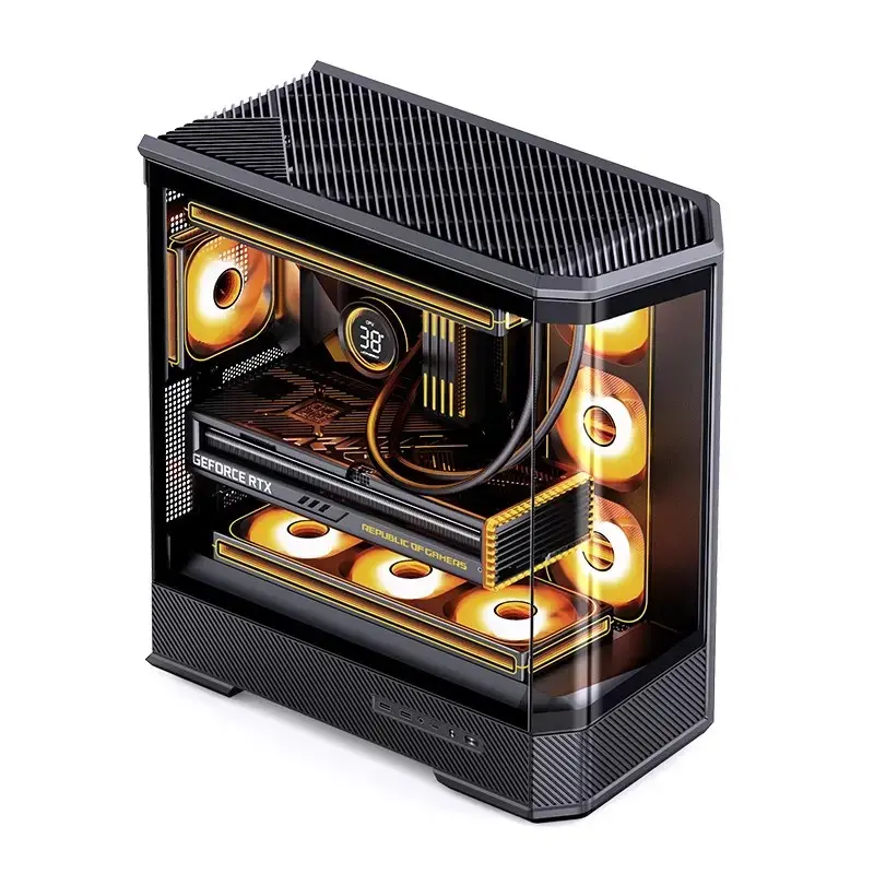 Kompiuterio korpusas Jonsbo D400 Midi Tower ATX Grūdintas Stiklas - Juodas