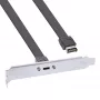 InLine PCI lizdo laikiklis, USB-C į USB 3.2 priekinio skydelio Key-A vidinis, 0,5 m