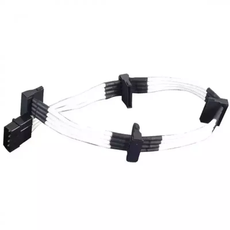 Laidas Silverstone SST-PP07-BTSW 0,3 m Molex 4p į 4xSATA