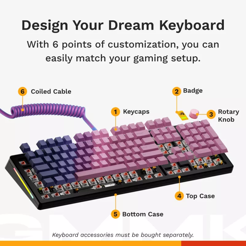 Mechaninė žaidimų klaviatūra GLORIOUS GMMK 3 PRO 100% Prebuilt Wired USB Black US QWERTY RGB