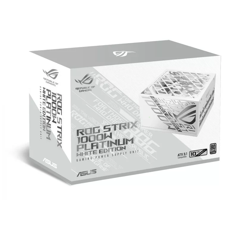 ASUS ROG-STRIX-1000P-GAMING-WHITE maitinimo blokas 1000 W 20+4 pin ATX ATX