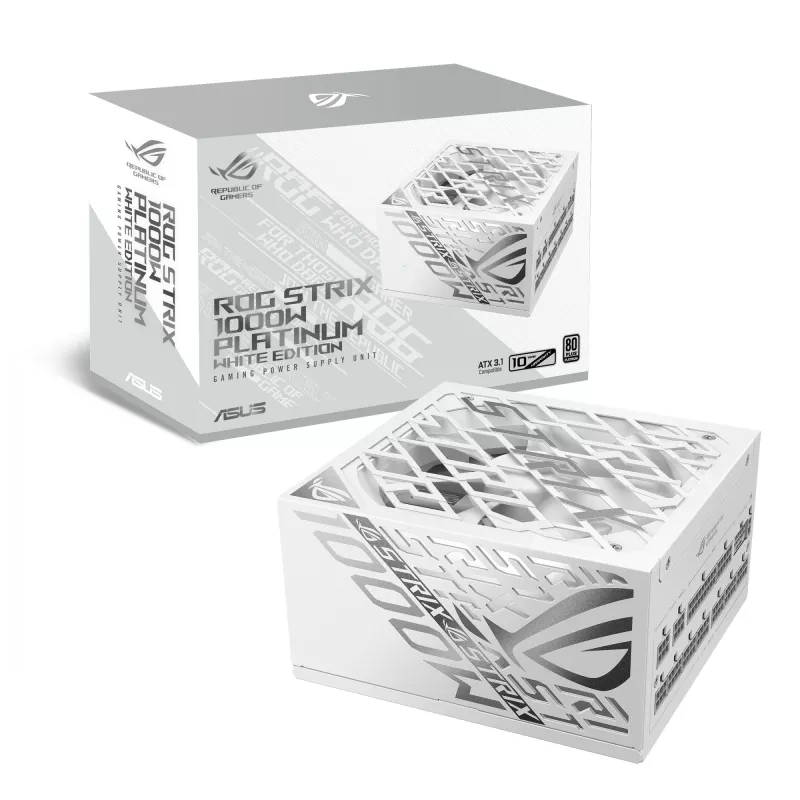 ASUS ROG-STRIX-1000P-GAMING-WHITE maitinimo blokas 1000 W 20+4 pin ATX ATX