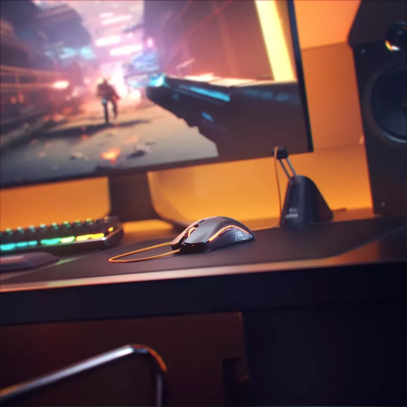 Glorious Gaming Glorious Model O- pelė (juoda), dešinei rankai, optinė, USB-A, 3200 DPI