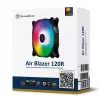 Ventiliatorius SilverStone Air Blazer 120R 12 cm juodas permatomas hidraulinis guolis