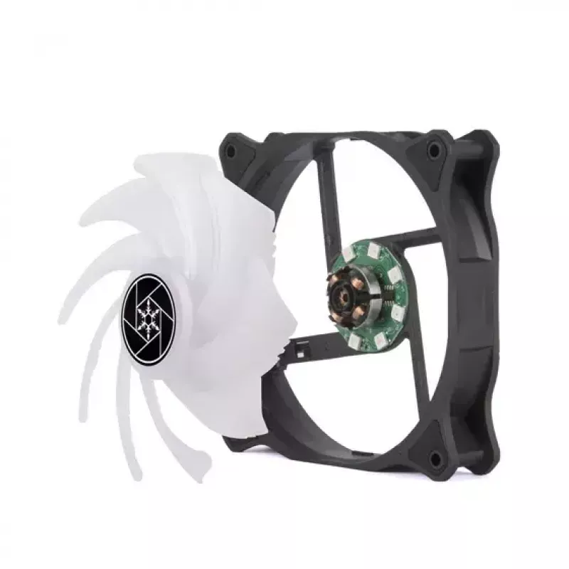 Ventiliatorius SilverStone Air Blazer 120R 12 cm juodas permatomas hidraulinis guolis