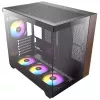 PC korpusas Antec CX800 Midi Tower juodas, medžio akcentais