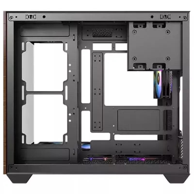 PC korpusas Antec CX800 Midi Tower juodas, medžio akcentais