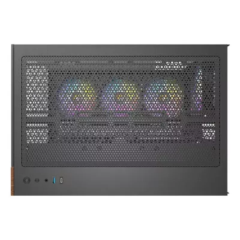 PC korpusas Antec CX800 Midi Tower juodas, medžio akcentais