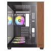 PC korpusas Antec CX800 Midi Tower juodas, medžio akcentais