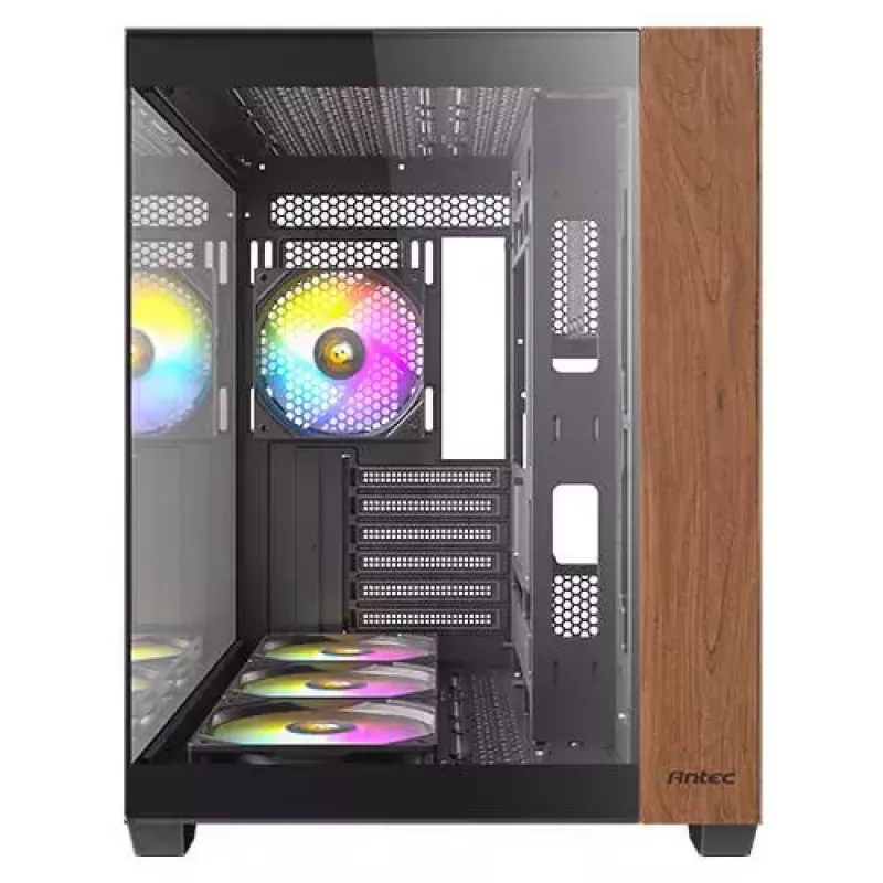 PC korpusas Antec CX800 Midi Tower juodas, medžio akcentais