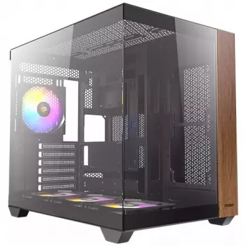 PC korpusas Antec CX800 Midi Tower juodas, medžio akcentais