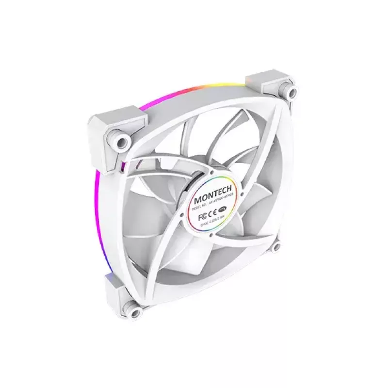 Ventiliatoriaus modulis Montech AX120 PWM 120mm 12V 3-pin 4-pin Baltas