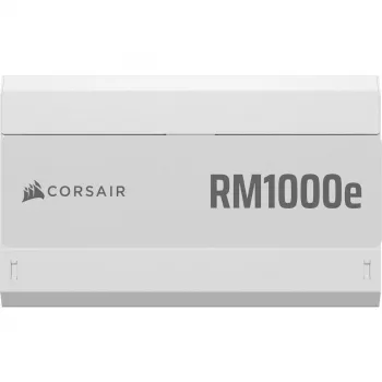 Maitinimo blokas CORSAIR RMe Series RM1000e — 1000 W, ATX 3.1, 80 PLUS Gold, visiškai modulinis, baltas, 120 mm ventiliatorius