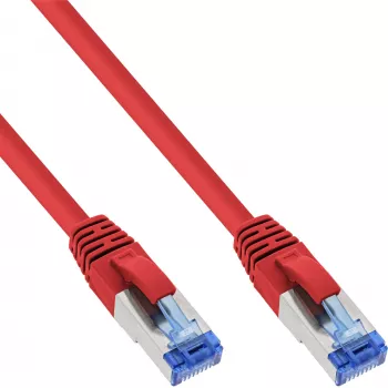 InLine Patch Laidas S/FTP PiMF Cat.6A halogen free 500MHz raudonas 1,5m