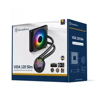 Skysčio aušinimo komplektas SilverStone VIDA 120 SLIM 12 cm Juodas 300-1800 RPM