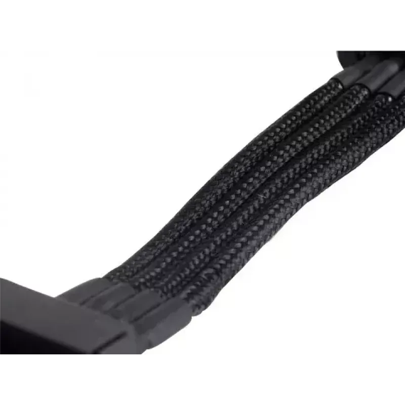 SilverStone SST-PP07-BTSB 4 kontaktų Molex–4x SATA prailginimo laidas, 300 mm, juodas
