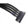 SilverStone SST-PP07-BTSB 4 kontaktų Molex–4x SATA prailginimo laidas, 300 mm, juodas