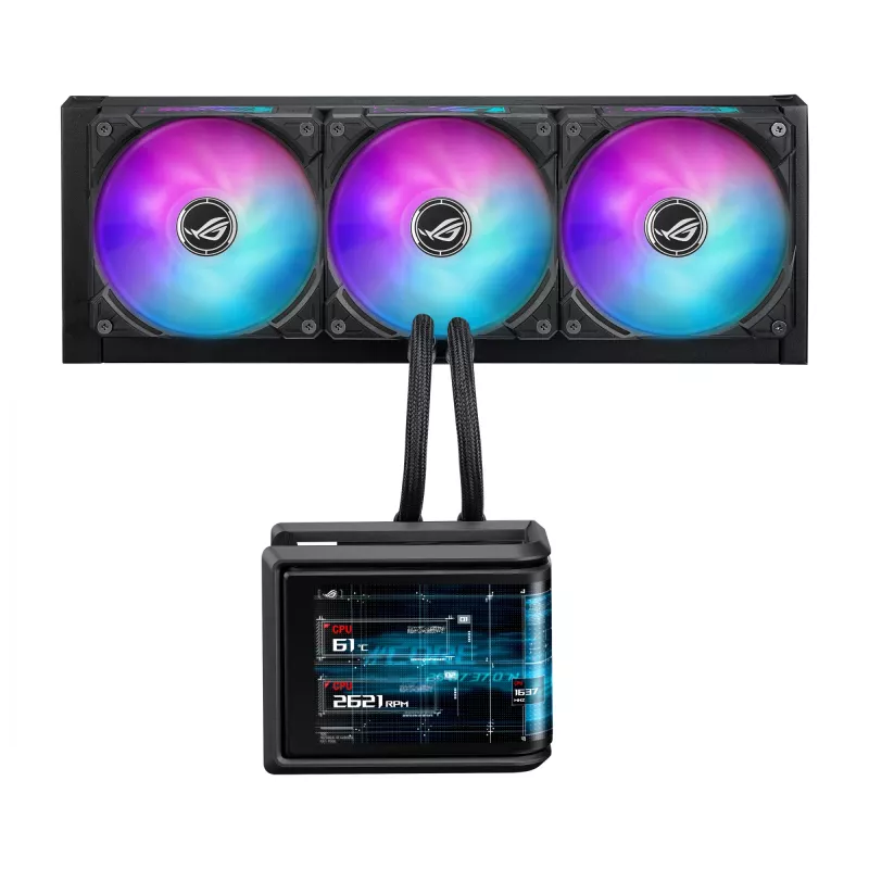 ASUS ROG Ryuo IV SLC 360 ARGB 360 mm skysčio aušintuvas procesoriui (juodas)