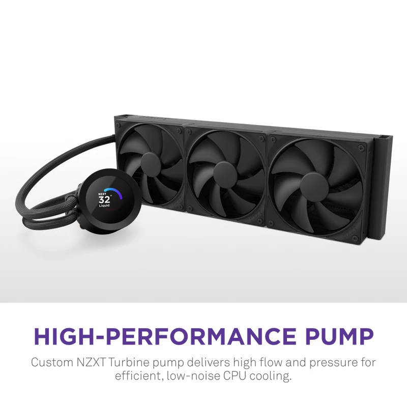 Viso viename skysčio aušintuvas NZXT Kraken Plus 360 12 cm juodas Fluid Dynamic Bearing