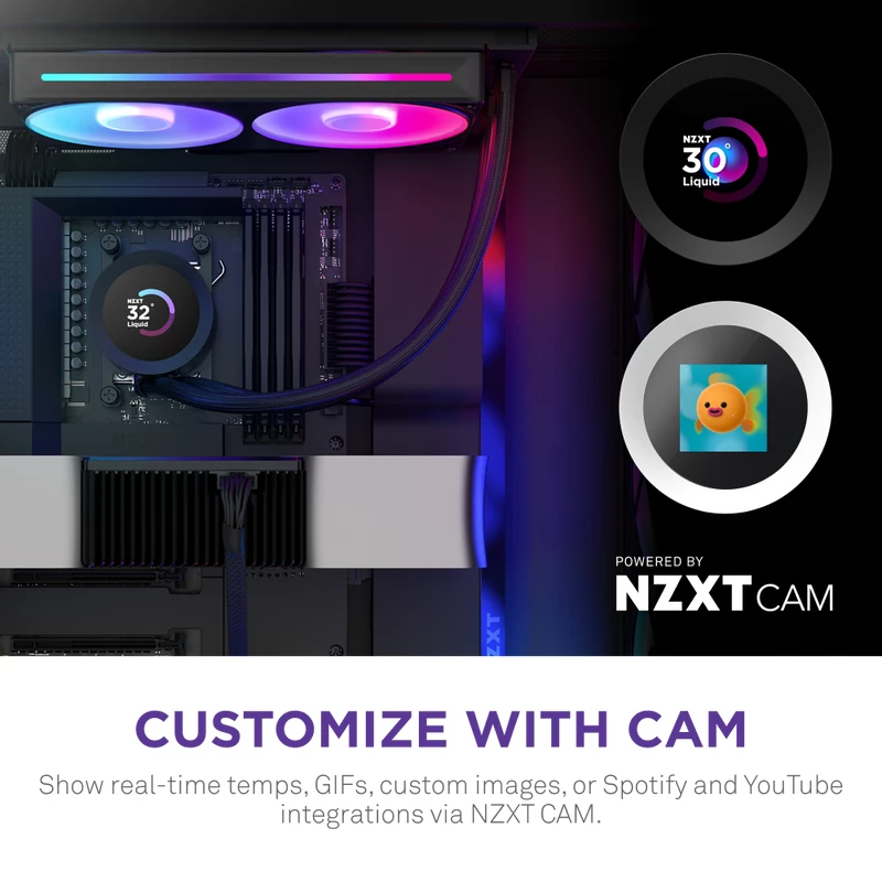 NZXT CPU Aušintuvas Kraken Plus 240 RGB Juodas