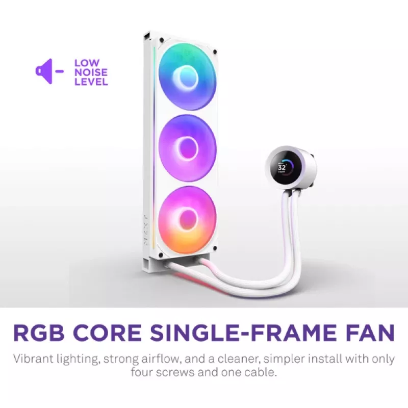 Skysčio aušintuvas NZXT Kraken Plus 360 RGB White 500-2400 RPM