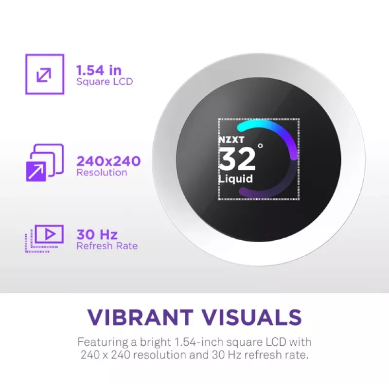 Skysčio aušintuvas NZXT Kraken Plus 360 RGB White 500-2400 RPM