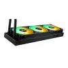 All-in-one skysčio aušintuvas ASUS TUF Gaming LC III 360 ARGB LCD — 360 mm radiatorius, 3x 120 mm ventiliatoriai, Socket AM5/AM4/LGA1700/LGA1200, Juodas
