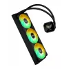 All-in-one skysčio aušintuvas ASUS TUF Gaming LC III 360 ARGB LCD — 360 mm radiatorius, 3x 120 mm ventiliatoriai, Socket AM5/AM4/LGA1700/LGA1200, Juodas
