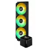 All-in-one skysčio aušintuvas ASUS TUF Gaming LC III 360 ARGB LCD — 360 mm radiatorius, 3x 120 mm ventiliatoriai, Socket AM5/AM4/LGA1700/LGA1200, Juodas