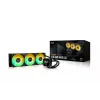 All-in-one skysčio aušintuvas ASUS TUF Gaming LC III 360 ARGB LCD — 360 mm radiatorius, 3x 120 mm ventiliatoriai, Socket AM5/AM4/LGA1700/LGA1200, Juodas