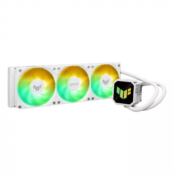 All-in-one skysčio aušintuvas ASUS TUF Gaming LC III 360 ARGB White Edition – 360 mm, 120 mm ventiliatoriai, LGA1700/1200, AM4/AM5 palaikymas