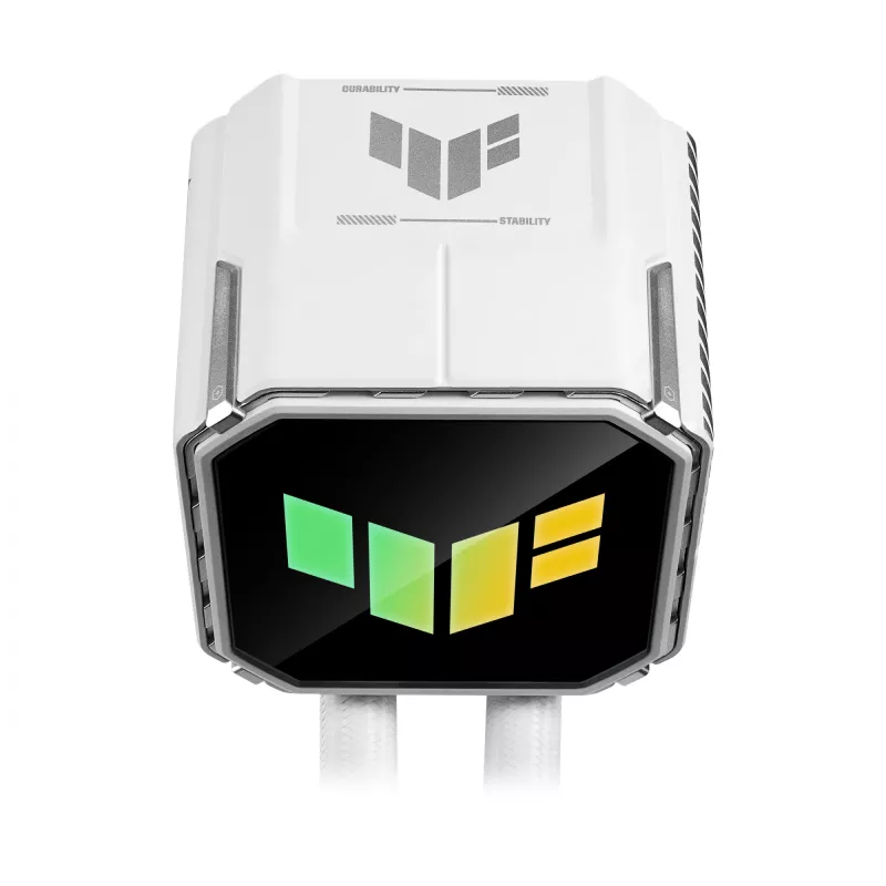 All-in-one skysčio aušintuvas ASUS TUF Gaming LC III 360 ARGB White Edition – 360 mm, 120 mm ventiliatoriai, LGA1700/1200, AM4/AM5 palaikymas