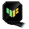 Vandens aušintuvas ASUS TUF GAMING LC III 360 ARGB — 120 mm ventiliatoriai, palaiko AM4/LGA1200/LGA1700/AM5, juodas