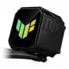 Vandens aušintuvas ASUS TUF GAMING LC III 360 ARGB — 120 mm ventiliatoriai, palaiko AM4/LGA1200/LGA1700/AM5, juodas