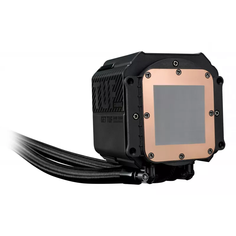 Vandens aušintuvas ASUS TUF GAMING LC III 360 ARGB — 120 mm ventiliatoriai, palaiko AM4/LGA1200/LGA1700/AM5, juodas