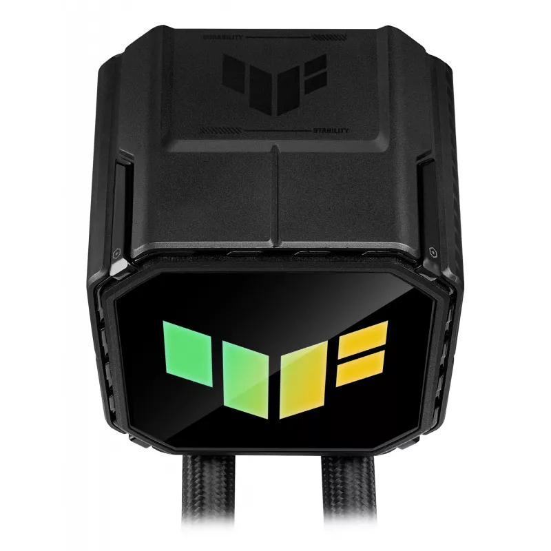 Vandens aušintuvas ASUS TUF GAMING LC III 360 ARGB — 120 mm ventiliatoriai, palaiko AM4/LGA1200/LGA1700/AM5, juodas